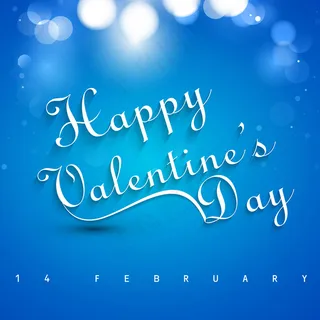 精致情人节快乐艺术字矢量图