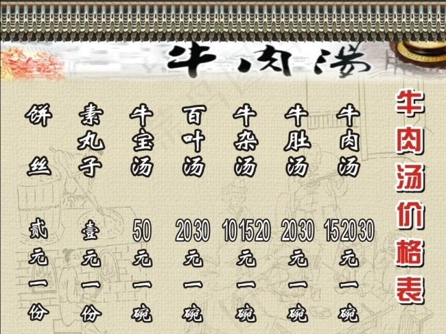 牛肉汤矢量素材cdr矢量模版下载