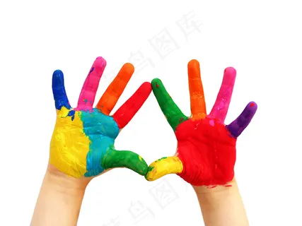 彩色手掌