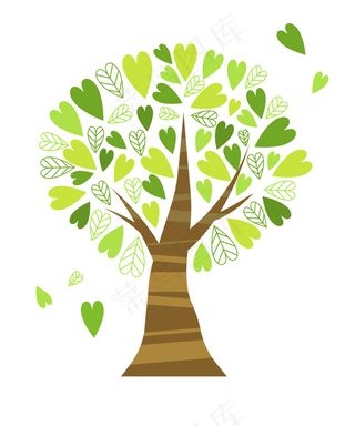 卡通树 爱心树