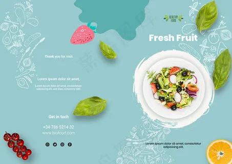 特色餐饮单品折页宣传单设计