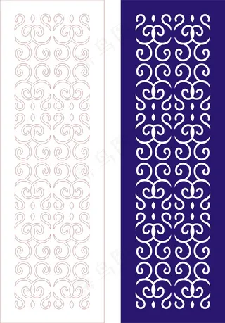 矢量镂空花纹边框底纹中式