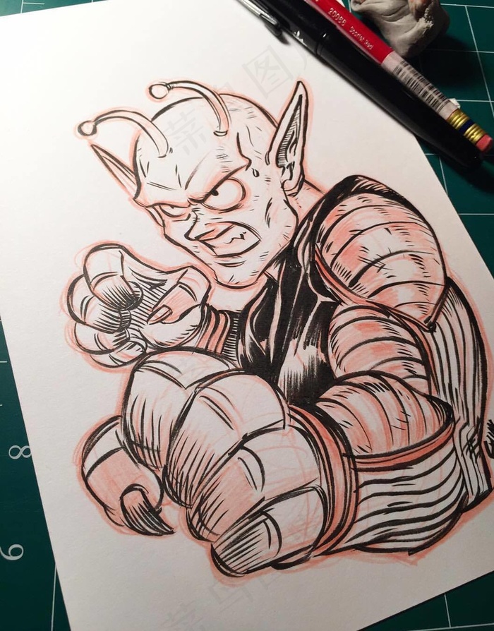 比克大魔王手绘