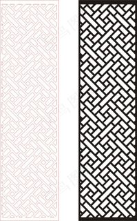 矢量镂空花纹边框底纹中式