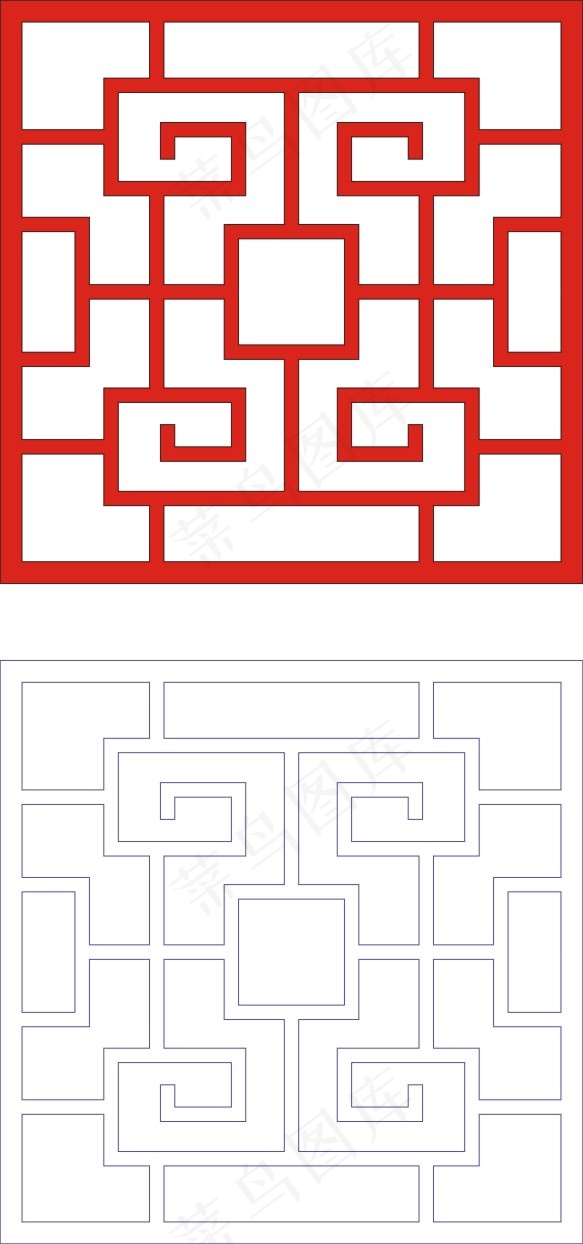 矢量镂空花纹边框底纹中式cdr矢量模版下载