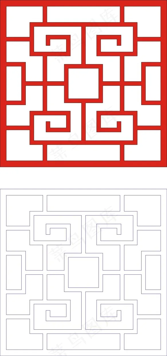 矢量镂空花纹边框底纹中式cdr矢量模版下载