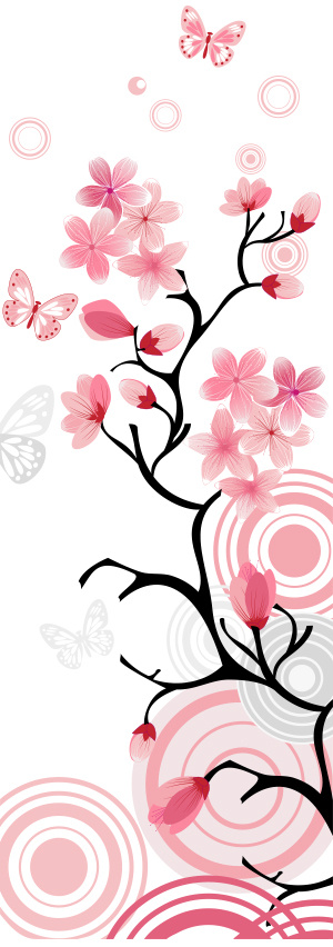 粉色鲜花 手绘鲜花