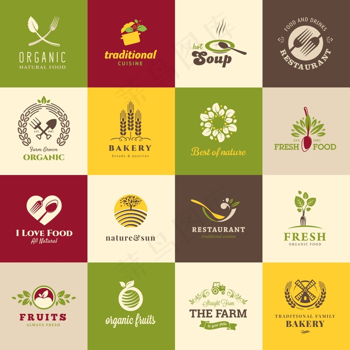 餐饮标志 美妆标志 教育标志 