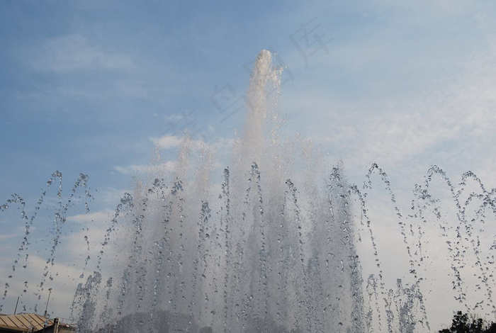 喷泉 水帘