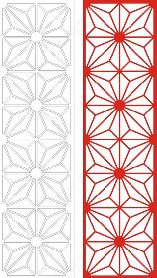 矢量镂空花纹边框底纹中式