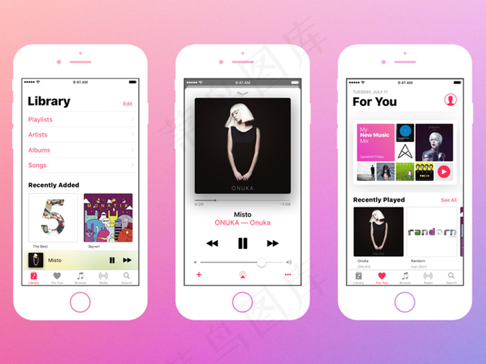 AppleMusic苹果音乐Sketch素材