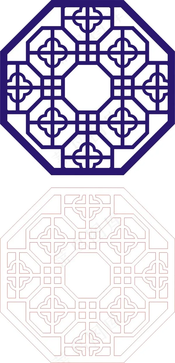 矢量镂空花纹边框底纹中式cdr矢量模版下载