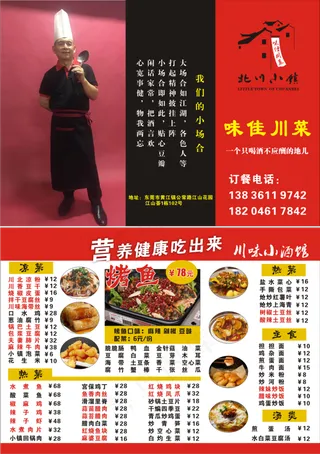 味佳川菜157克宣传单500张