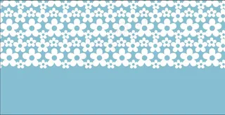 花朵连续图案笔袋小白花