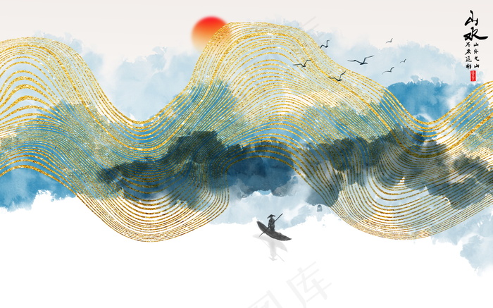 金色背景 中国风背景图片