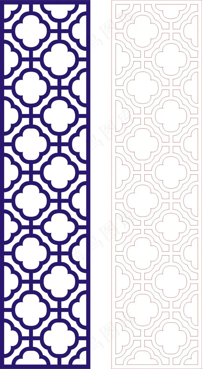 矢量镂空花纹边框底纹中式cdr矢量模版下载