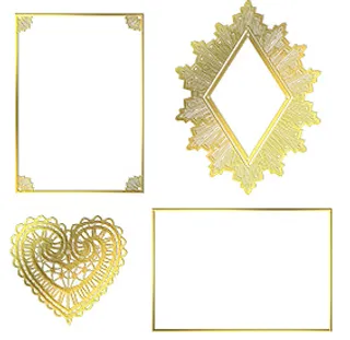 花饰|花圈|金箔边框