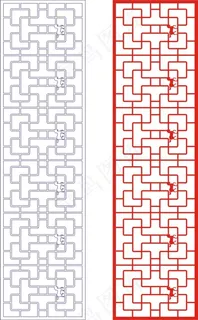 矢量镂空花纹边框底纹中式