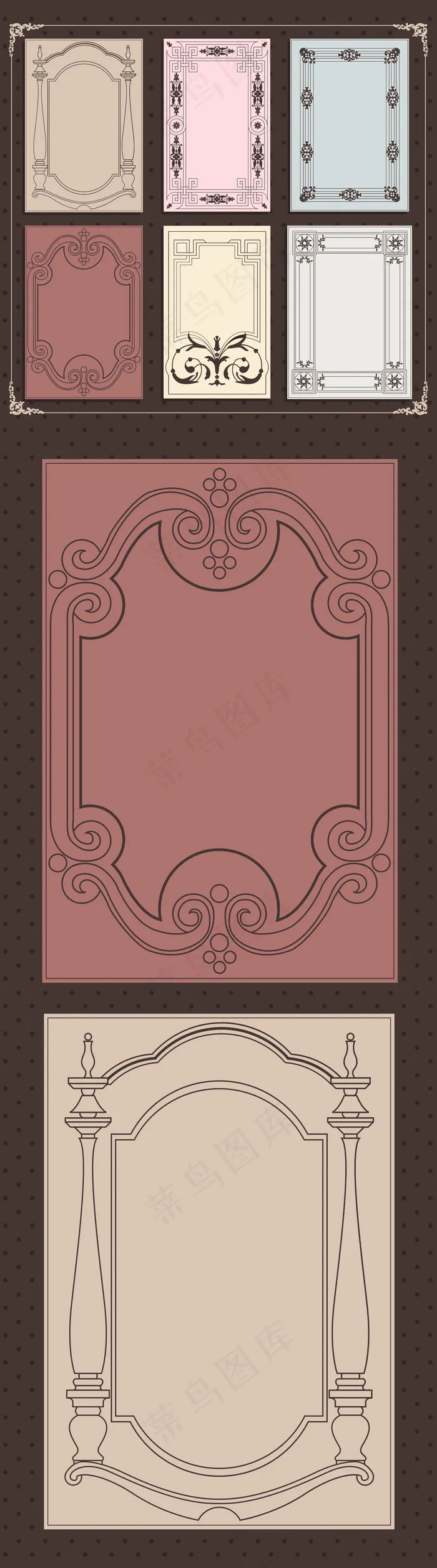 2017欧式复古vintage花纹...ai矢量模版下载