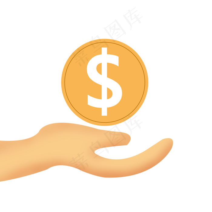 卡通手金融金币电商