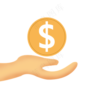 卡通手金融金币电商