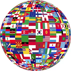 世界 国际国旗psd模版下载