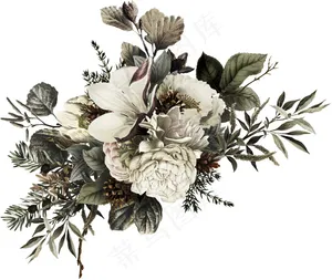 国画鲜花图片