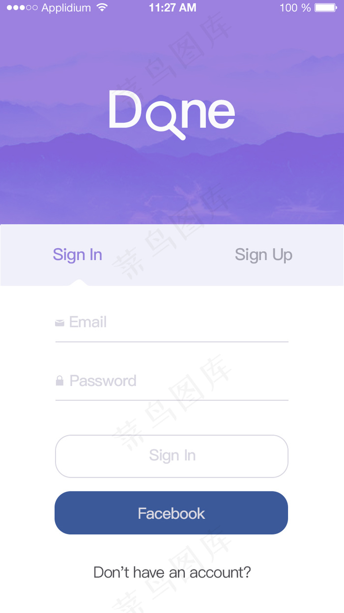 APP   登录注册页