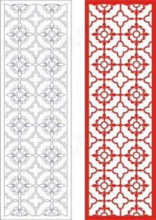 矢量镂空花纹边框底纹中式