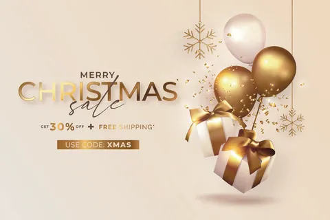 金色圣诞节素材元素