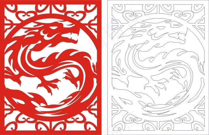 矢量镂空花纹边框底纹中式cdr矢量模版下载