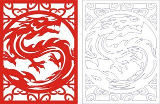 矢量镂空花纹边框底纹中式