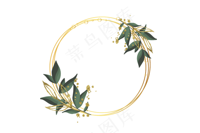 小清新|花鸟|圆形边