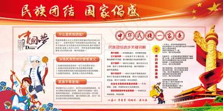 民族团结展板民族团结宣传栏图片