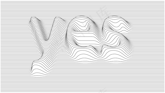 简约艺术线条扭曲字体yes