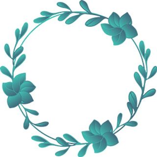 小清新|花鸟圆形边框