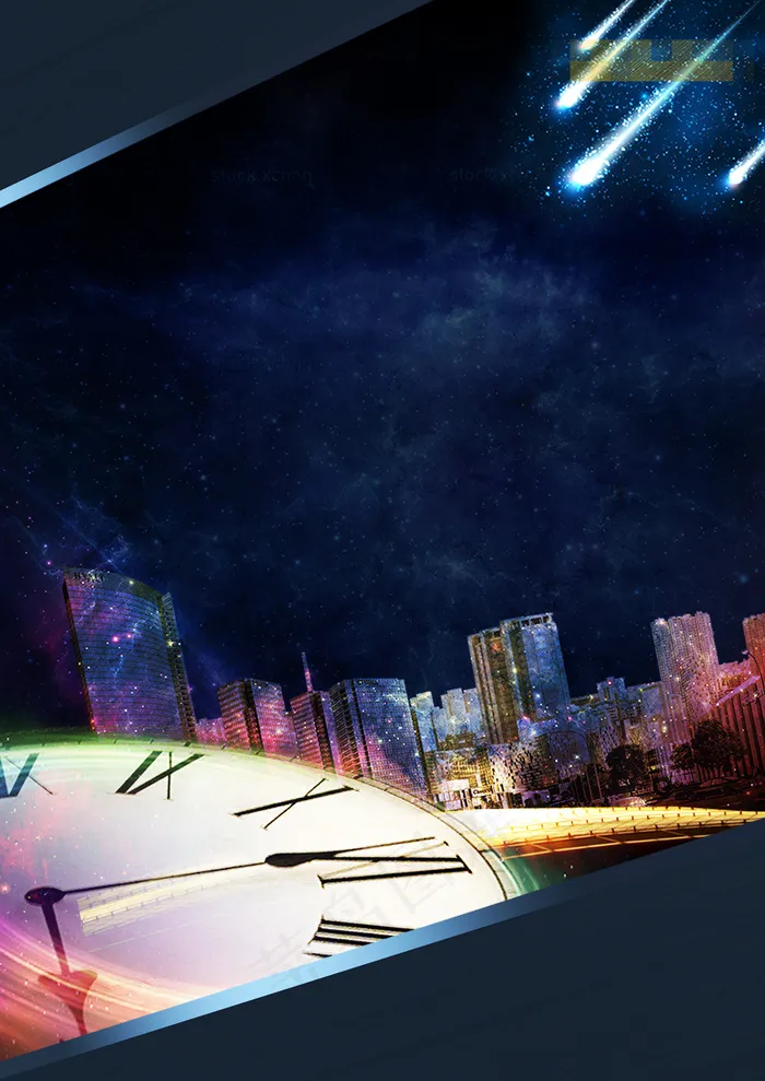 创意城市星空展板背景(1769X2500(DPI:100))psd模版下载