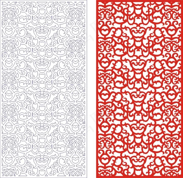 矢量镂空花纹边框底纹欧式cdr矢量模版下载