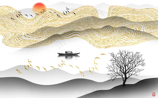 金色背景 中国风背景图片