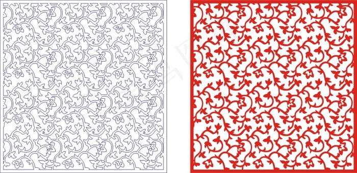 矢量镂空花纹边框底纹欧式