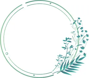 小清新|花鸟圆形边框psd模版下载