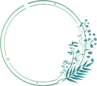 小清新|花鸟圆形边框