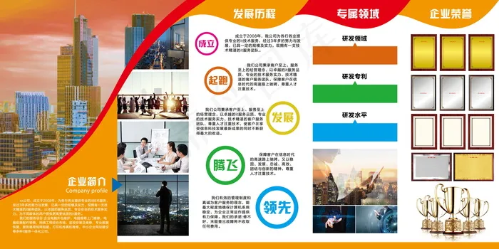 公司文化墙公司展板背景psd模版下载