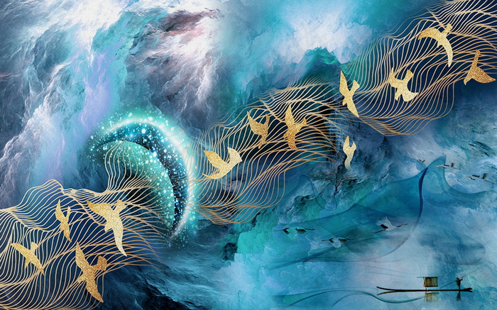 金色背景 中国风背景图片psd模版下载