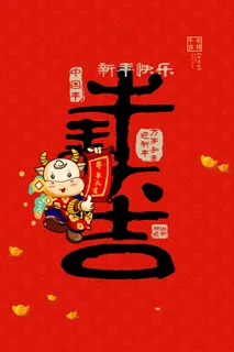 牛年 牛年海报 牛年背景图片