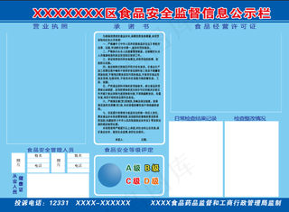食品安全监督信息公示栏