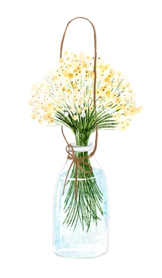 小清新鲜花 鲜花插画