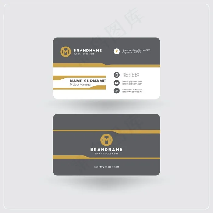 高端名片 大气名片 高档名片 cdr矢量模版下载