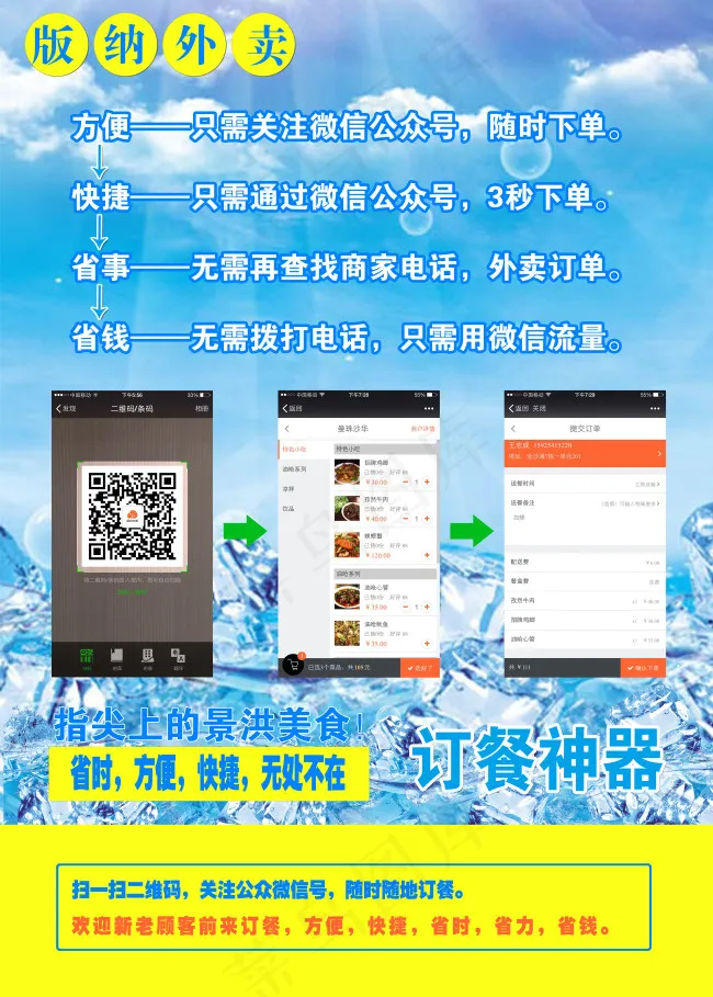 外卖宣传扫描二维码单下载(5906X8268(DPI:300))psd模版下载