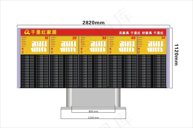楼层导购台cdr矢量模版下载